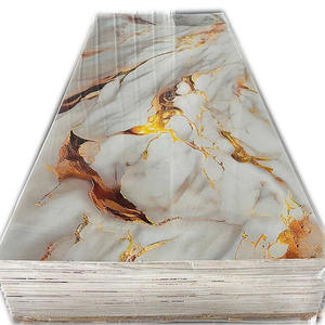 防水耐火性Spc石クリスタル壁パネル大理石<span class=keywords><strong>Pvc</strong></span> UVシャワー壁パネル - Product Image 2