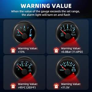 Nouveau compteur de vitesse GPS SX-TECH 6 pour bateau, 3-3/8 pouces, 200 km/h, avec tachymètre, pression d'huile/niveau de carburant, température de l'eau, voltmètre, jauge automobile - Product Image 3