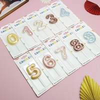 Donut-Macaron-Kuchen-Topper-Kerzen-Set, Schokoladen-Partykerzen, Kuchendekoration, 0-9 Zahlen-Geburtstagskerzen für Kinder und Erwachsene