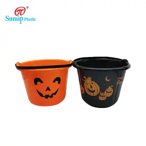 Cubo <span class=keywords><strong>de</strong></span> <span class=keywords><strong>Halloween</strong></span> con forma <span class=keywords><strong>de</strong></span> <span class=keywords><strong>calabaza</strong></span> para dulces, diferentes caras - Product Image 1