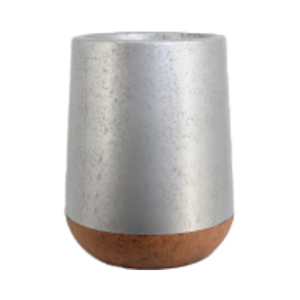 <span class=keywords><strong>Jardinière</strong></span> de grande taille pour fleurs, décoration d'intérieur et d'extérieur, en plastique PFA, revêtement en poudre, argent mat vintage, 50 cm, vente en gros - Product Image 1