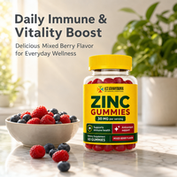 Gummies de zinc personnalisées OEM/ODM sous marque privée – Qualité certifiée, conformité garantie, 30 mg par portion, 60 gummies