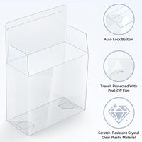 Boîte de protection pliable anti-poussière en plastique transparent avec logo personnalisé pour cartes à collectionner, boîte de rappel de collection ETB, étui de rangement et de présentation