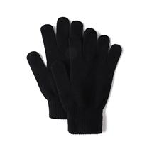 Gants d'hiver unisexes en tricot uni OEM ODM avec revers côtelé élastique, gants anti-froid à doigts complets pour le cyclisme, la conduite et la revente