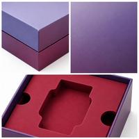 Boîtes carrées rigides écologiques recyclées personnalisées avec paillettes et gaufrage pour l'emballage d'électronique grand public et d'accessoires