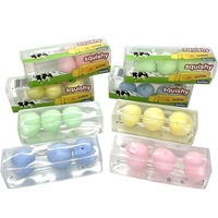 Jouet Squishy Tangyuan au Beurre Croustillant, Balle à Presser Remplie de Vaseline et Huile de Coco, Jouet de Décompression en Forme de Boule de Riz, Anti-Stress, Boîte Transparente