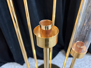 Высококачественный блестящий золотой и серебряный канделябр с 6 ветвями, подставка для свадебной дорожки - Product Image 5