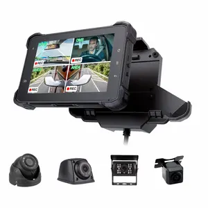 Video gerçek zamanlı monitör ve kayıt için 4 kanallı AHD kamera girişleri ile VT-7 PRO AHD 7 inç Android araç sağlam Tablet PC