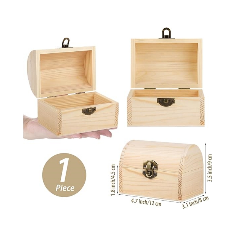 Scatola In Legno Di Pino A Forma Di Cuore – Naturale, Incompiuta, Fai Da Te, Per Decorazioni E Oggetti Artigianali - 2