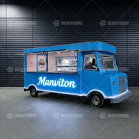 Camion de restauration mobile, remorque de restauration rapide, cuisine complète en aluminium et acier inoxydable, barbecue, pizza, glaces, en-cas, chips