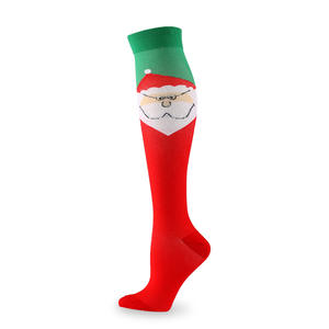 Chaussettes <span class=keywords><strong>de</strong></span> sport amusantes HLC personnalisées, chaussettes hautes pour le sport, chaussettes <span class=keywords><strong>de</strong></span> Noël festives, bonhomme <span class=keywords><strong>de</strong></span> neige, renne <span class=keywords><strong>de</strong></span> Noël, chaussettes <span class=keywords><strong>de</strong></span> compression <span class=keywords><strong>de</strong></span> Noël - Product Image 1