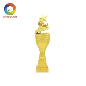 Piala medali desain produsen sesuai pesanan perusahaan Acara kerajinan besi peringatan trofi