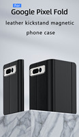 Étui pour Google Pixel Fold] Étui de protection complet en cuir avec béquille magnétique pour téléphone Google Pixel Fold
