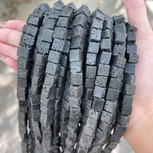 JD драгоценные камни оптом 4 мм 8 мм 10 мм 12 мм натуральный вулканический камень квадратной формы бусины идеально подходят для изготовления ювелирных изделий - Product Image 2