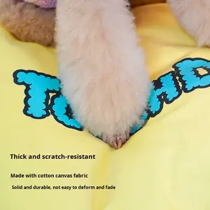 पर्यावरण के अनुकूल ठोस क्रिस्टल मखमली कैनवास कुत्ते बिस्तर वर्ग अलग धोने योग्य खरोंच-प्रतिरोधी गैर-पर्ची नमी-सबूत 100% - Product Image 3