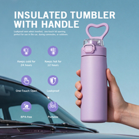 Bouteille d'eau en acier inoxydable Everich New 18oz avec couvercle à poignée, 100% étanche, garde les boissons chaudes pendant 12h et froides pendant 24h pour un usage quotidien