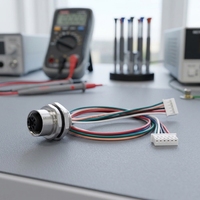 Connecteur M12 à code E, 6 ou 8 broches, mâle/femelle, étanche IP67, connecteur circulaire d'alimentation, ensemble câble et prise pour capteur industriel