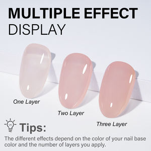 Aillsa 30g/Boîte Poudre à tremper Kit pour ongles Série Rose Bubble Gum Pêche pâle Saumon clair Poudre à tremper de couleur rose nude - Product Image 6