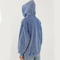 Sweat à capuche unisexe 100 % coton, uni, teint et lavé, coupe oversize, pour impression de logo personnalisé et broderie, commandes en gros