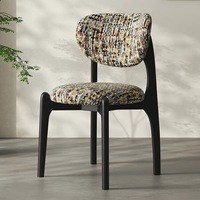 Chaise de salle à manger en bois massif de style nordique minimaliste moderne et luxueuse avec dossier pour salle à manger familiale, bureau, restaurant