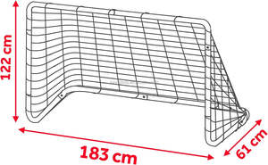 Portería de Fútbol Plegable y Portátil de 6' x 4', Marco de Acero Galvanizado con Recubrimiento en Polvo para Prácticas y Entrenamientos en Interiores/Exteriores - Product Image 3