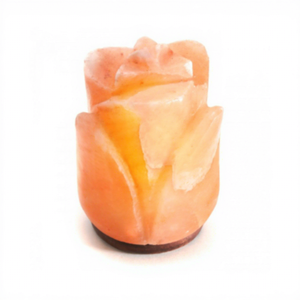 Top Trending Love Theme Pink Tulipán Flor en forma de lámpara de sal del Himalaya tallada a mano Estilo único Artesanía natural - Product Image 1