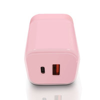 Chargeur rapide USB-C PD 3.0 35W avec prise pliable ignifuge, adaptateur mural double port USB-C + USB-A pour ordinateur portable et outil électrique