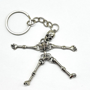 Xương Skeleton Nhựa Skull Skeleton Keyring Halloween Quà Tặng Tùy Chỉnh 3D Kim Loại Punk Hiphop Có Thể Gập Lại Skeleton Skull Kinh Dị Móc Chìa Khóa - Product Image 6