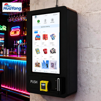 Distributeur automatique mural intelligent HuaYang 32 pouces à écran tactile en métal avec SDK, paiement par carte de crédit et espèces pour ZYN