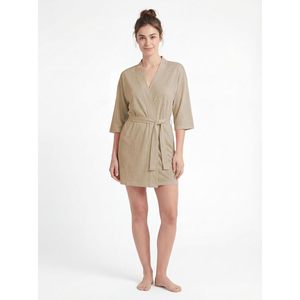 Bata Kimono Ligera para Mujer con Cuello en V, Manga Corta, Tejida, para Dormir, Ropa de Noche, Bata de Baño Suave, Opciones Multicolor - Product Image 2