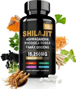 Shilajit Capsules Himalayan Shilajit Ashwagandha <strong>Ginseng</strong> Pure Shilajit <strong>Extract</strong> Capsules