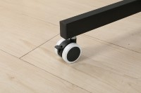 Bureau assis-debout ADA réglable en hauteur pneumatiquement, avec vérin à gaz, à pied unique, mobile, pour ordinateur portable, idéal pour le télétravail et l'étude au chevet