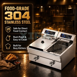 Hot Selling 38L Commercial Electric <strong>Fryer</strong> Stainless Steel Deep <strong>Fryer</strong> for Restaurant Fast Food Hotel Catering Use - Product Image 2