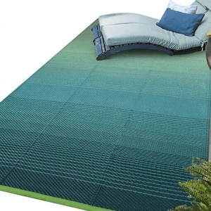 Tapis de plage moderne, durable, écologique, imperméable, antidérapant, réversible, multifonctionnel, adapté aux animaux domestiques, en polypropylène pour l'extérieur - Product Image 1