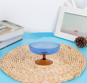 Wholesale Customized Colored Glass Cake Serving Cake Stand <strong>Dessert</strong> <strong>Tray</strong> for Wedding - Product Image 4