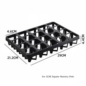 Plateau de semis en plastique rigide durable pour 12/20 alvéoles, support pour pots de plantes de calibre 5CM et 6CM, plateau de pépinière carré - Product Image 4