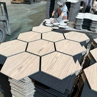 Panneaux acoustiques géométriques en MDF, panneaux en fibres de polyester, films PVC basiques en bois, panneaux muraux pour la décoration des murs et plafonds intérieurs