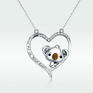 Collar personalizado con letras de <span class=keywords><strong>Koala</strong></span> y corazón para niñas, Gargantilla, Animal, barato, suministro de fábrica - Product Image 4