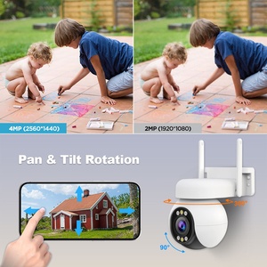 Kit de Câmera PTZ Sem Fio 5MP com Zoom Óptico de 5x, Sistema de Segurança à Prova d'Água para Interior/Exterior, Tela Sensível ao Toque de 10,1 polegadas - Product Image 4