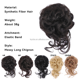 Alileader-<span class=keywords><strong>chignon</strong></span> synthétique pour femme, postiche élastique, Long bandeau coloré, tendance - Product Image 2