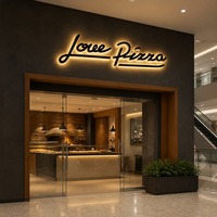 Lettres en acier inoxydable rétroéclairées 3D personnalisées en or miroir, logo publicitaire lumineux, étanche IP65 pour café, restaurant, boutique