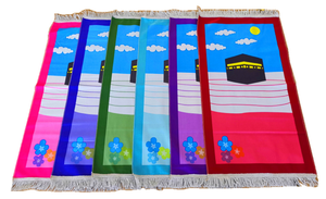 Tappeto di preghiera <span class=keywords><strong>per</strong></span> bambini arabo tappetino di preghiera islamico <span class=keywords><strong>per</strong></span> bambini Ramadan regalo personalizzato tessuto borsa cartone animato soggiorno in poliestere - Product Image 2