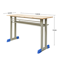 Ensemble de bureau et chaise scolaire multifonctionnel en bois avec rangement intégré pour une utilisation en classe