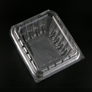 Caja de plástico desechable para fruta, contenedor, bandeja para fruta, embalaje de concha de ampolla transparente, rectangular plegable para mascotas - Product Image 2
