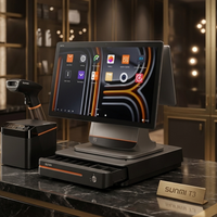 Terminal de point de vente de bureau haut de gamme SUNMI T3, Octa-Core, tout-en-un, 4 Go + 64 Go, imprimante de reçus 80 mm en option, caisse enregistreuse, machine de point de vente