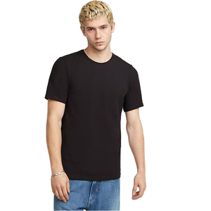 Guangzhou Jwin vente en gros 180 Gsm coton noir basique <span class=keywords><strong>Slim</strong></span> <span class=keywords><strong>Fit</strong></span> hommes été t-shirts pour hommes impression personnalisée logo - Product Image 1