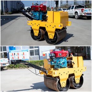 Livraison gratuite mini compacteur routier rouleau compacteur pas cher double tambour rouleau piéton Excellent rouleau compacteur manuel - Product Image 2