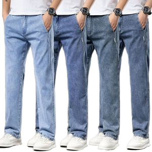 Pantalones Vaqueros de Algodón Puro para Hombre, Denim Rígido de Alto Gramaje, Indigo Crudo Selvedge, Estilo Años 90, Pierna Recta, Ajuste Holgado, Ropa de Trabajo, Carpintero, Vintage - Product Image 1