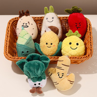 Groothandel Creatieve Groente Fruit Pluche Hangertje Sleutelhanger Op Maat Gemaakt Banaan Wortels Citroenen Sleutelringen
