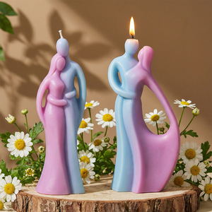 Soyut Çift Sarılma Heykeli Silikon Kalıp DIY Alçı Reçine Ev Dekorasyonu Döküm Kalıbı - Product Image 5